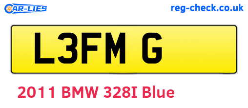 L3FMG are the vehicle registration plates.