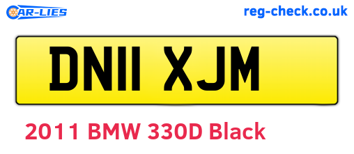 DN11XJM are the vehicle registration plates.
