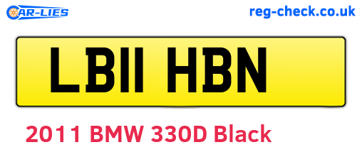 LB11HBN are the vehicle registration plates.