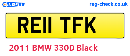 RE11TFK are the vehicle registration plates.