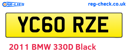 YC60RZE are the vehicle registration plates.