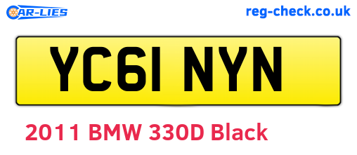 YC61NYN are the vehicle registration plates.