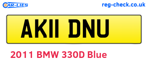 AK11DNU are the vehicle registration plates.