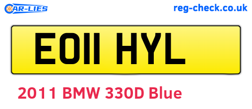 EO11HYL are the vehicle registration plates.