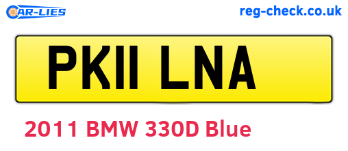 PK11LNA are the vehicle registration plates.