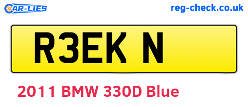 R3EKN are the vehicle registration plates.