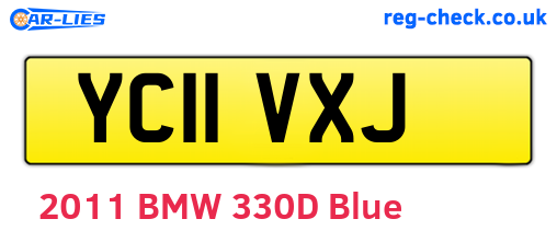 YC11VXJ are the vehicle registration plates.