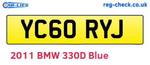 YC60RYJ are the vehicle registration plates.