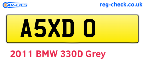 A5XDO are the vehicle registration plates.
