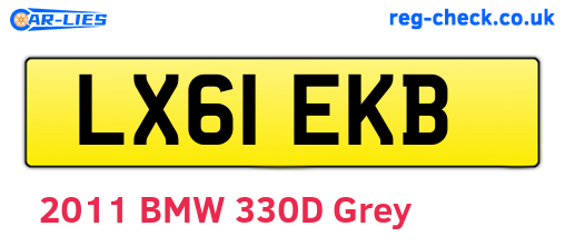 LX61EKB are the vehicle registration plates.