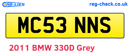 MC53NNS are the vehicle registration plates.