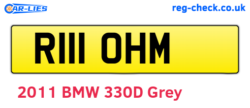 R111OHM are the vehicle registration plates.