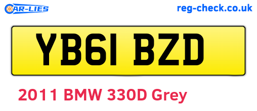 YB61BZD are the vehicle registration plates.