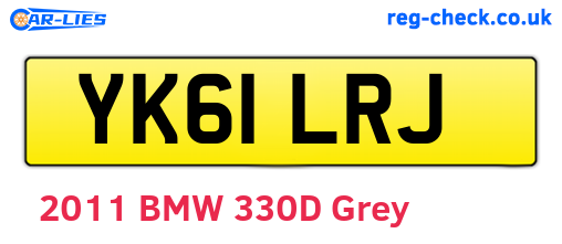 YK61LRJ are the vehicle registration plates.