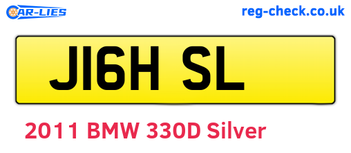 J16HSL are the vehicle registration plates.