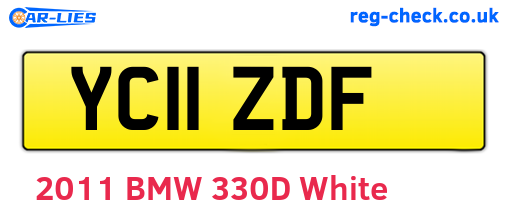 YC11ZDF are the vehicle registration plates.