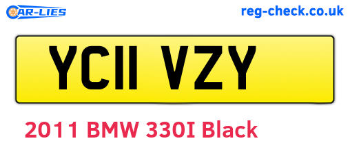 YC11VZY are the vehicle registration plates.