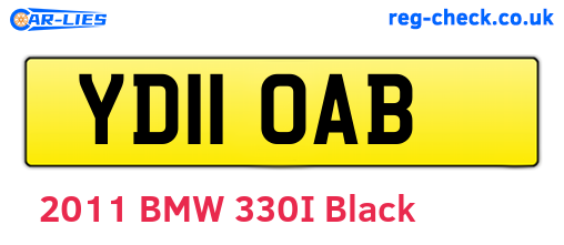 YD11OAB are the vehicle registration plates.