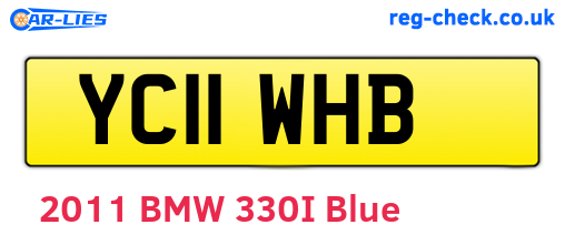 YC11WHB are the vehicle registration plates.