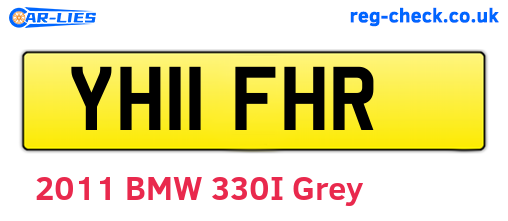 YH11FHR are the vehicle registration plates.