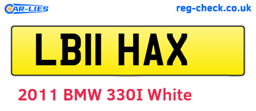 LB11HAX are the vehicle registration plates.