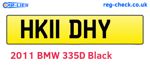 HK11DHY are the vehicle registration plates.