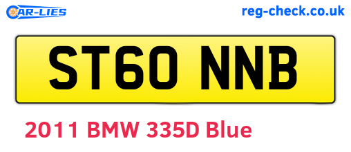 ST60NNB are the vehicle registration plates.