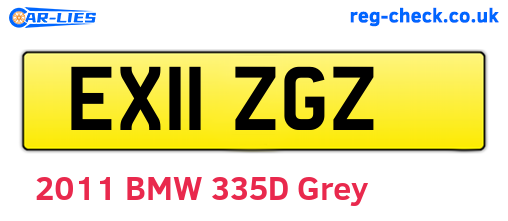 EX11ZGZ are the vehicle registration plates.