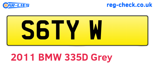 S6TYW are the vehicle registration plates.