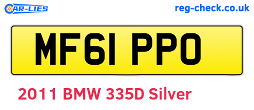 MF61PPO are the vehicle registration plates.