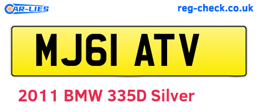 MJ61ATV are the vehicle registration plates.