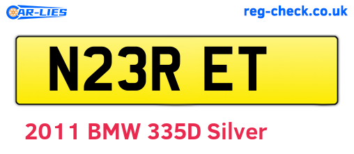 N23RET are the vehicle registration plates.