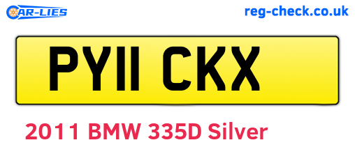 PY11CKX are the vehicle registration plates.