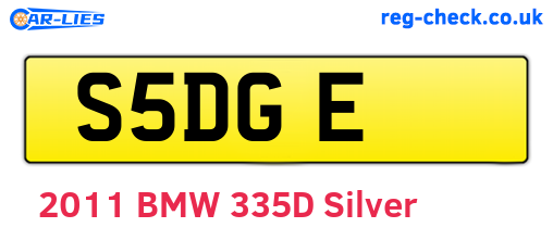 S5DGE are the vehicle registration plates.