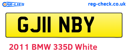 GJ11NBY are the vehicle registration plates.