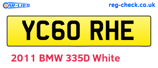 YC60RHE are the vehicle registration plates.