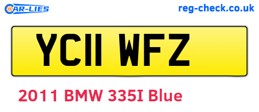 YC11WFZ are the vehicle registration plates.