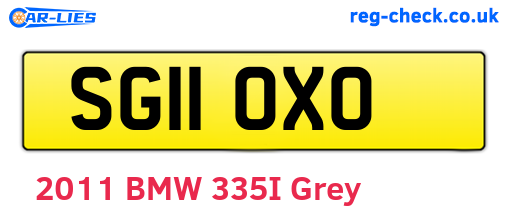 SG11OXO are the vehicle registration plates.