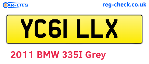 YC61LLX are the vehicle registration plates.