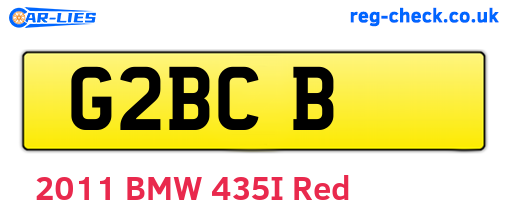 G2BCB are the vehicle registration plates.