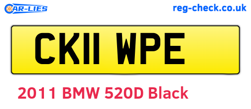 CK11WPE are the vehicle registration plates.