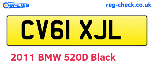 CV61XJL are the vehicle registration plates.