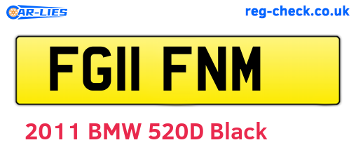 FG11FNM are the vehicle registration plates.