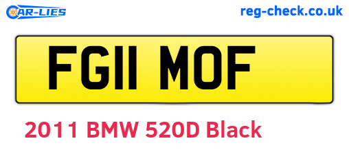 FG11MOF are the vehicle registration plates.