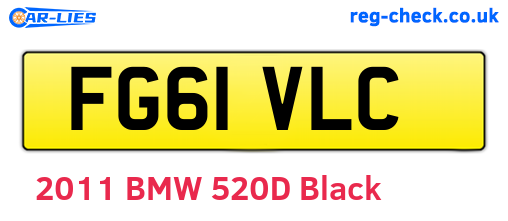 FG61VLC are the vehicle registration plates.