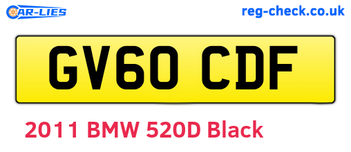 GV60CDF are the vehicle registration plates.