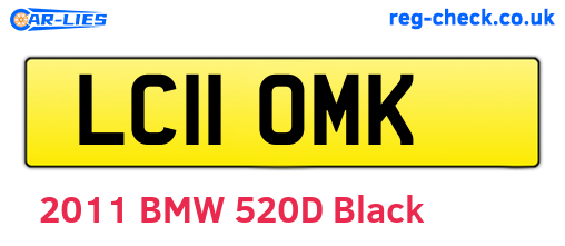 LC11OMK are the vehicle registration plates.