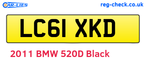 LC61XKD are the vehicle registration plates.