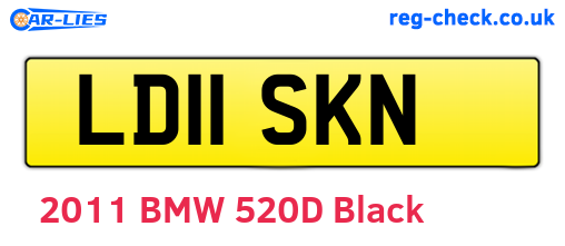 LD11SKN are the vehicle registration plates.