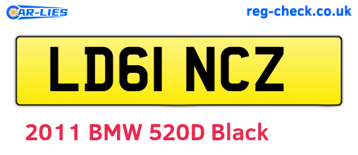LD61NCZ are the vehicle registration plates.